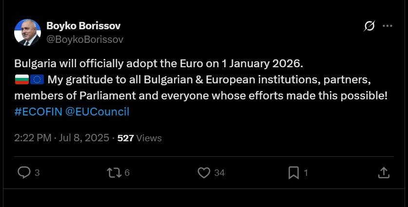 Постът на Борисов 